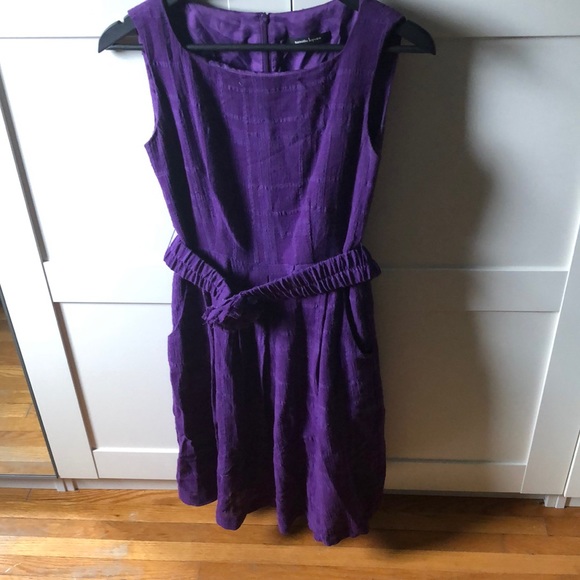 Nanette Lepore Belted Purple Dress - Picture 1 of 4